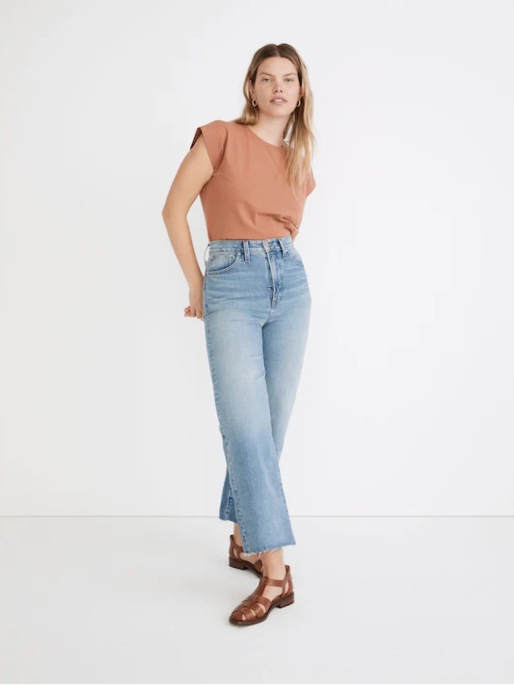 Madewell The Perfect Vintage Wide-Leg Crop Jean in Catlin Wash Size 27